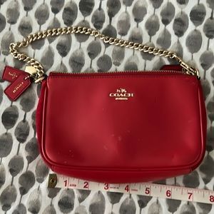 COACH Selena Pochette Mini Bag Red